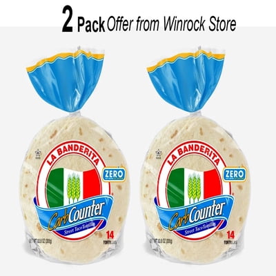 La Banderita, Carb Counter, Small Street Taco Flour Tortillas, 16 Count, 10.2 oz (2 Pack) Offer from Winrock Store