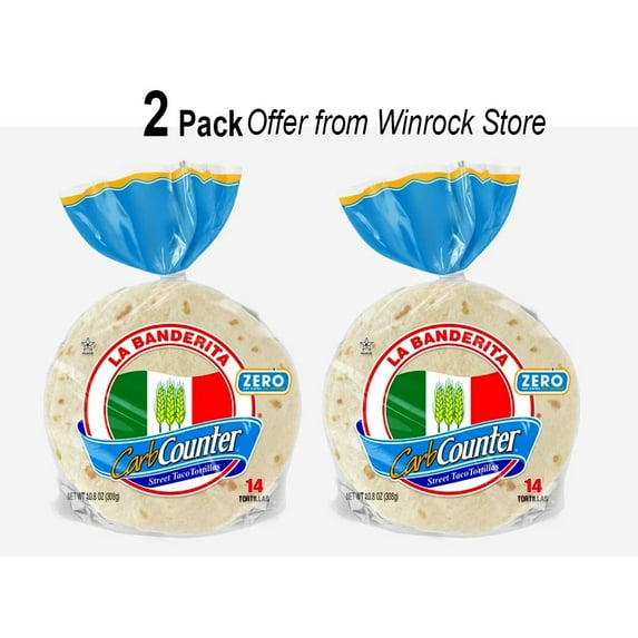 La Banderita, Carb Counter, Small Street Taco Flour Tortillas, 16 Count, 10.2 oz (2 Pack) Offer from Winrock Store