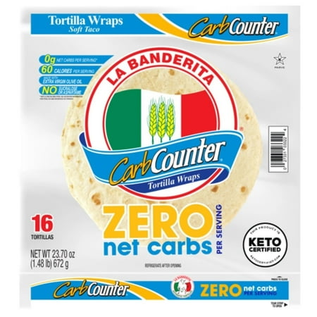 La Banderita Carb Counter Zero Net Carbs Soft Taco 16 Count