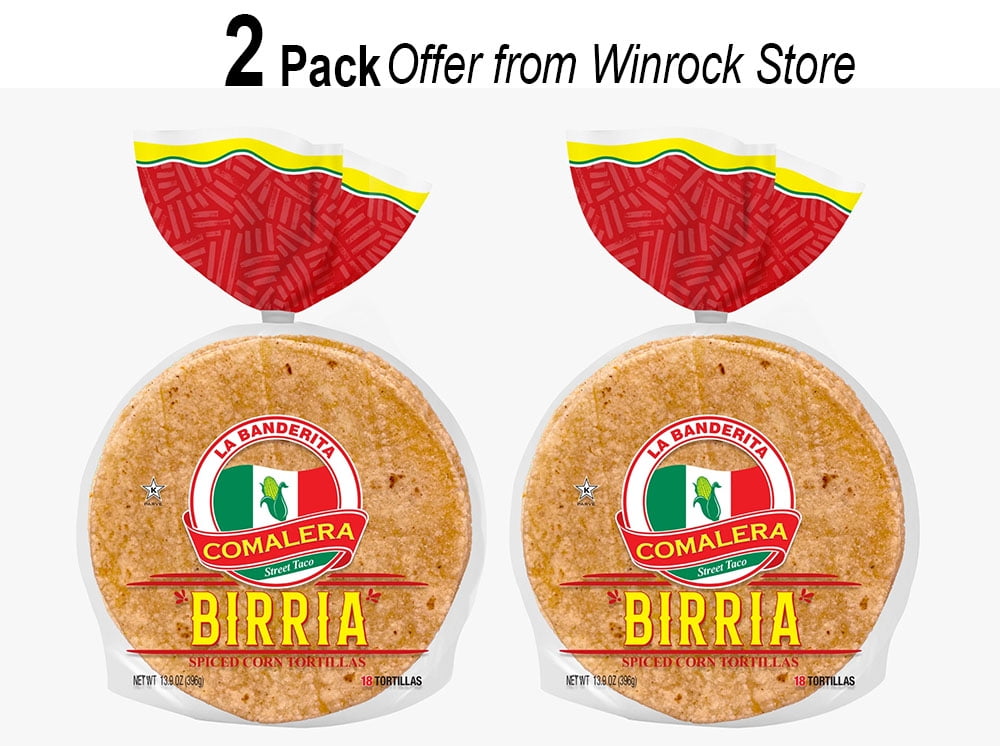 La Banderita Comalera Street Taco Birria Spiced Corn Tortillas, 18 Count, 13.9 oz (2 Pack) Offer from Winrock Store
