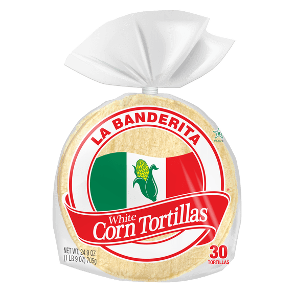 La Banderita Corn Tortillas, 24.9oz, 30 Count Bag