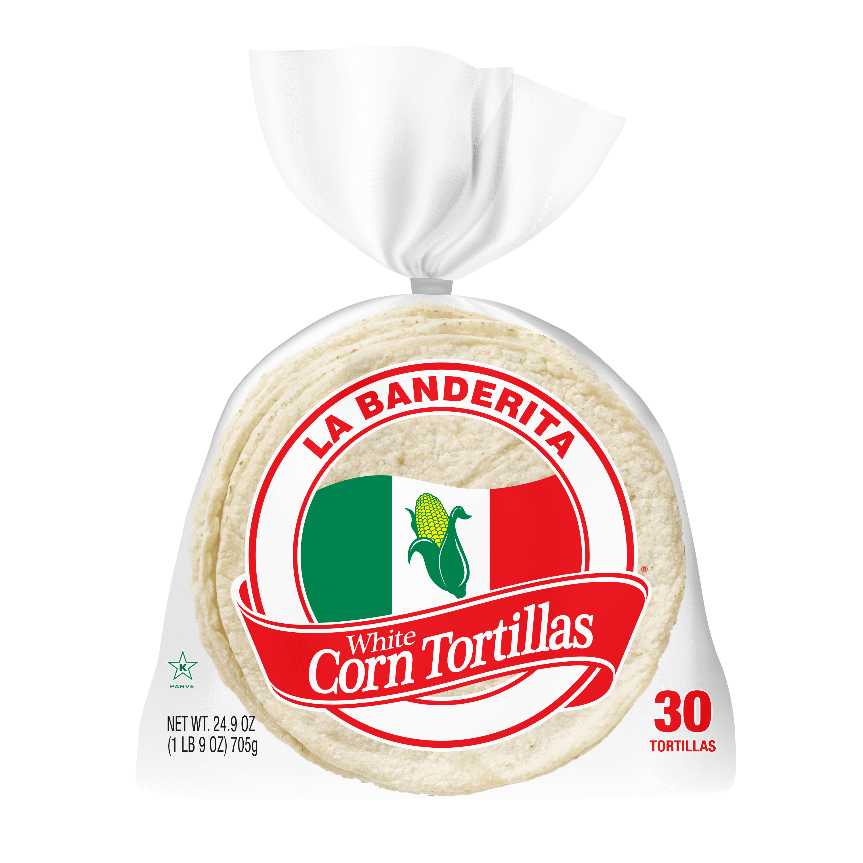 La Banderita Corn Tortillas, 24.9oz, 30 Count Bag