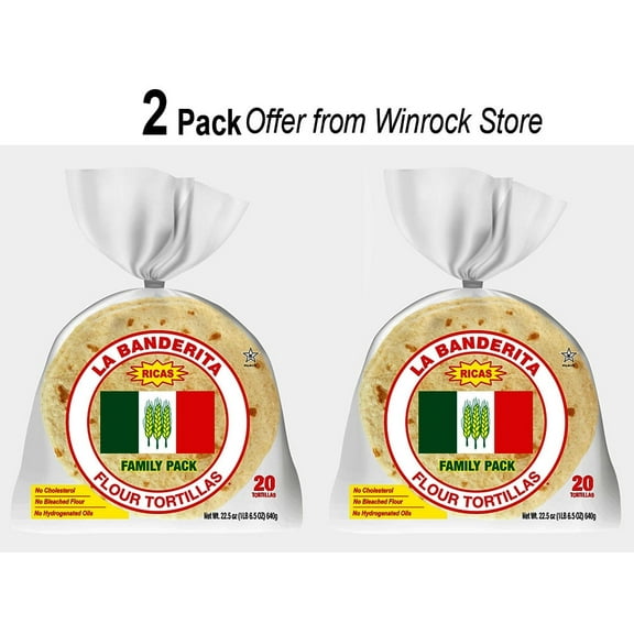 La Banderita Family Pack Flour Tortillas, 22.5 oz, 20 Count (2 Pack) Offer from Winrock Store
