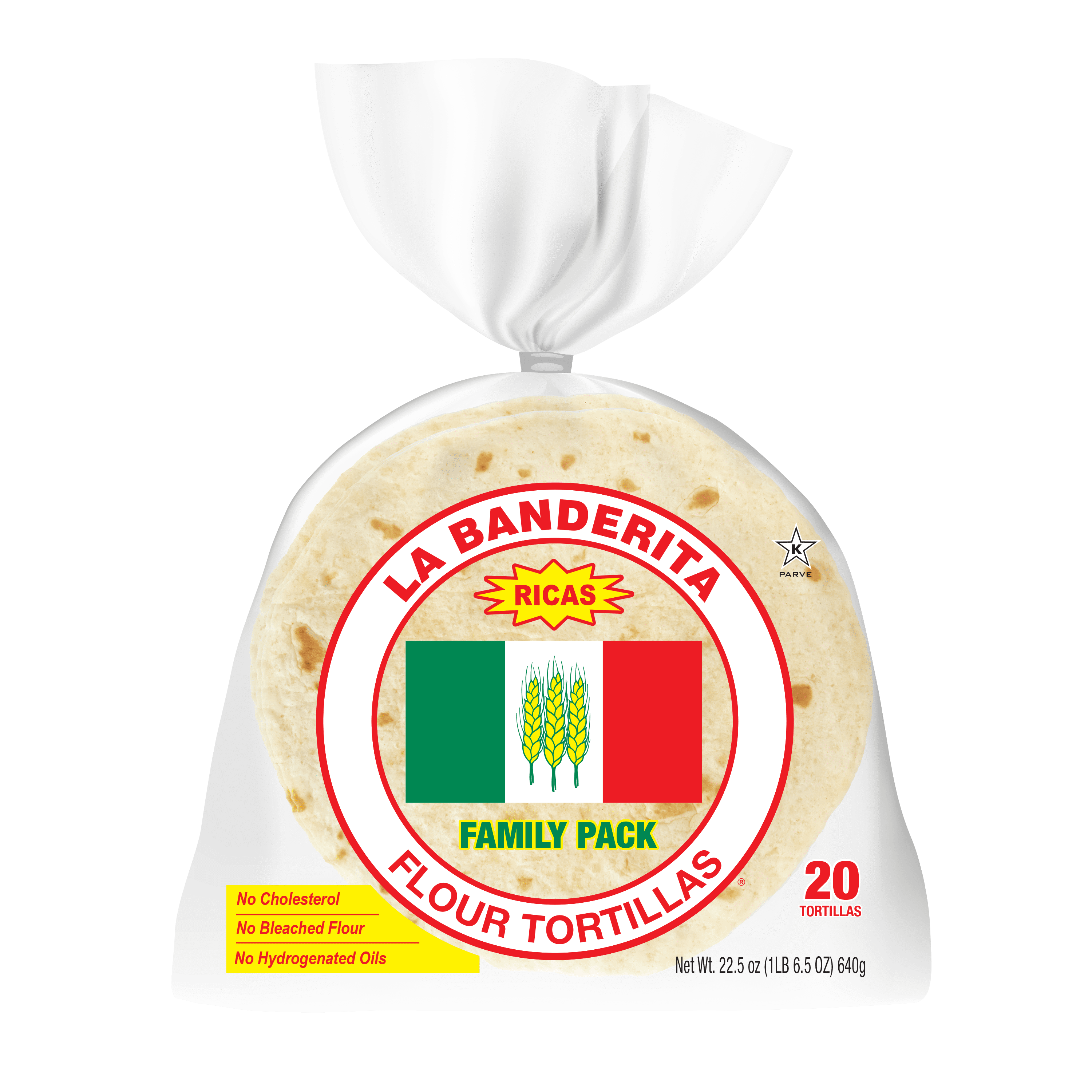 La Banderita Family Pack Flour Tortillas, 22.5 oz, 20 Count