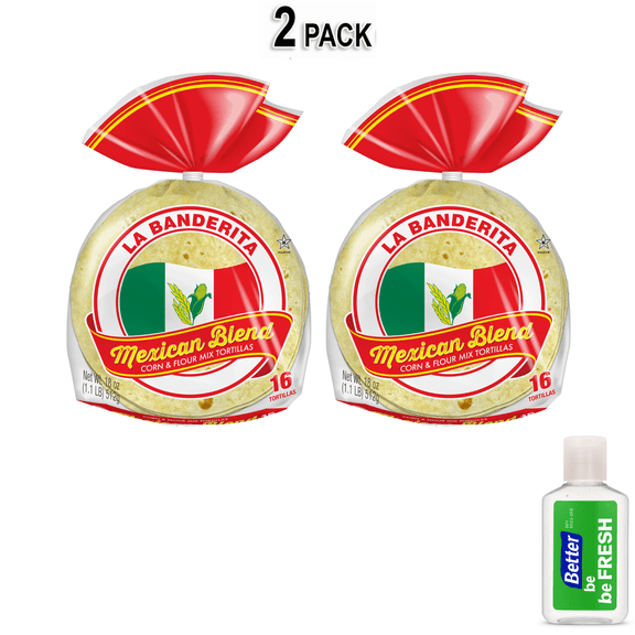La Banderita Mexican Blend Corn & Flour Mix Tortillas, 18 OZ, 16 Count