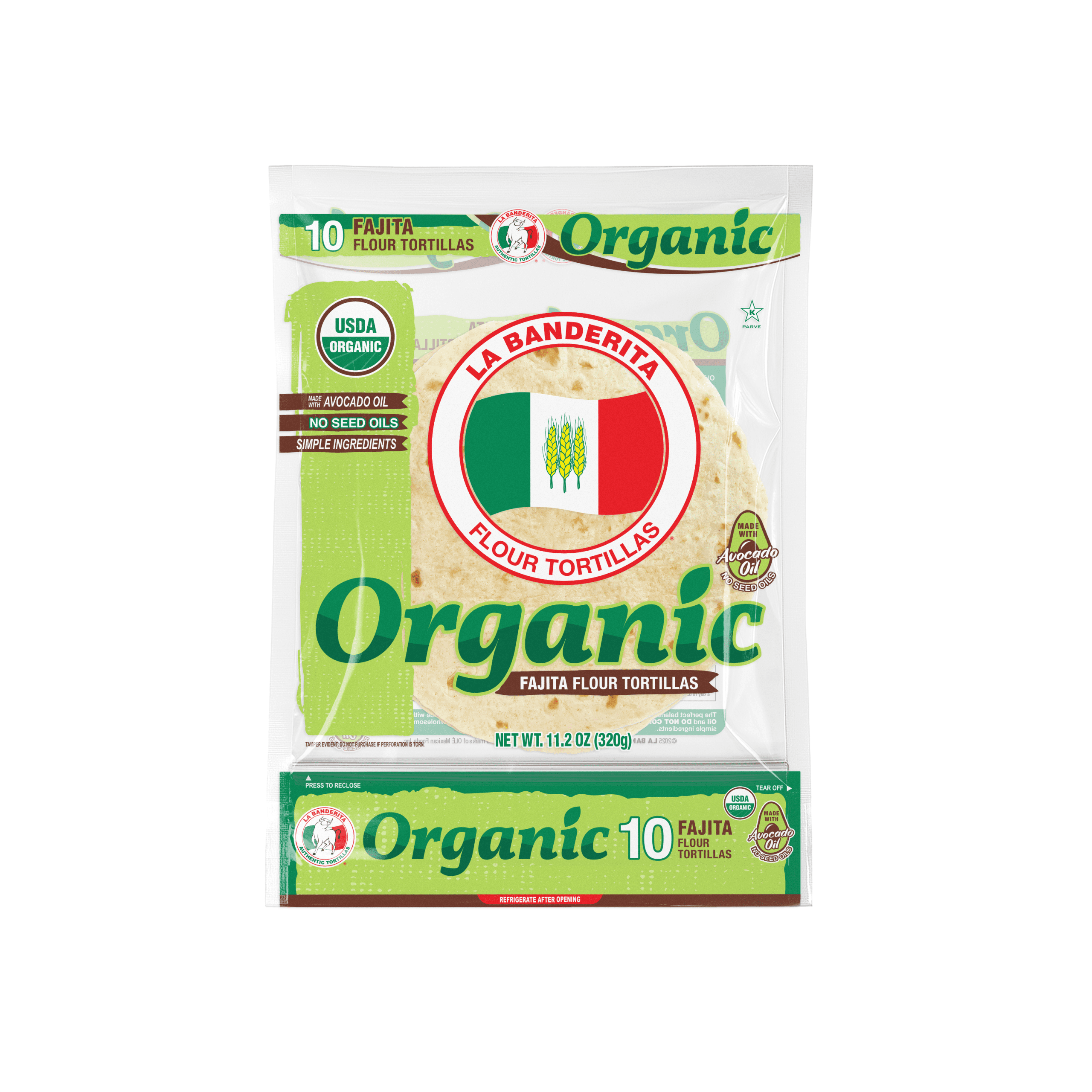 La Banderita Organic 6" Flour Tortillas 10 Count