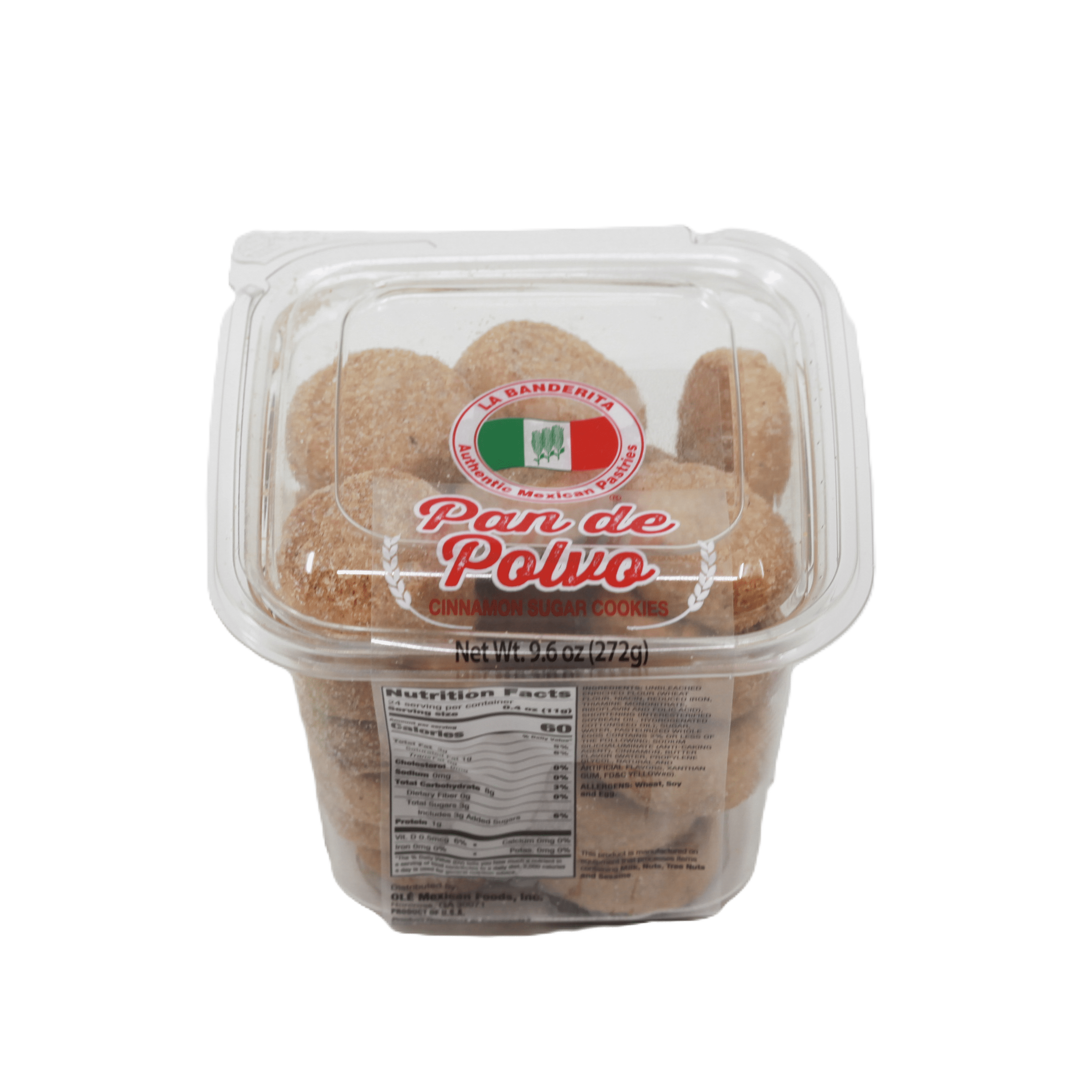 La Banderita Pan de Polvo,  Baked Cinnamon Sugar Cookies 9.6 oz, 24 Count