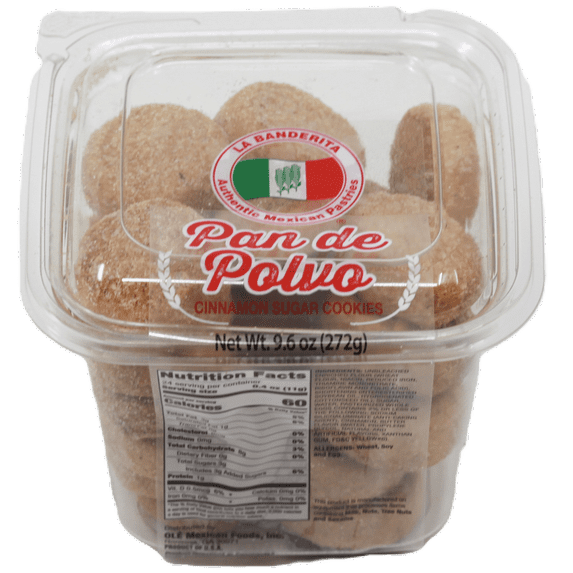 La Banderita Pan de Polvo, Baked Cinnamon Sugar Cookies 9.6 oz, 24 Count