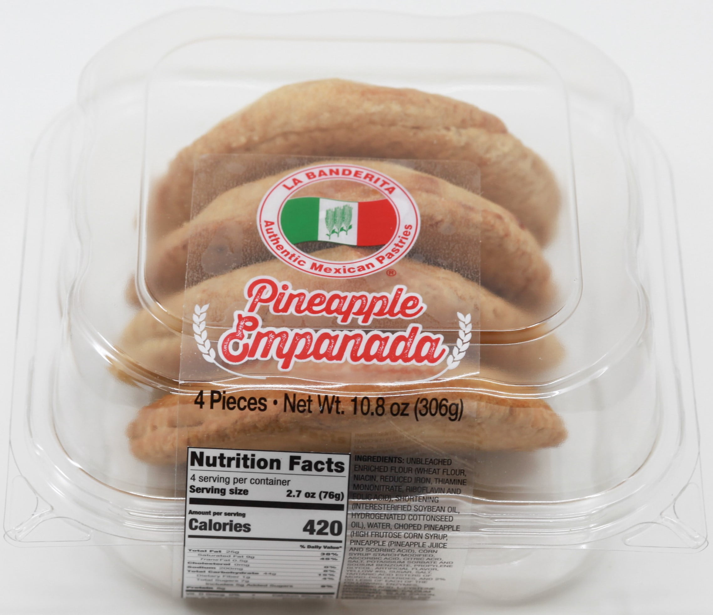 La Banderita Authentic Mexican Pastries Baked Pineapple Empanadas 10.8 oz, 4 Count