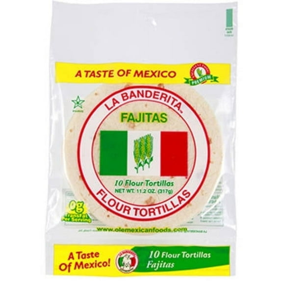 La Banderita Ricas Flour Tortillas, Regular, Family Pack, 20 count, 22.5 oz (Pack of 8)