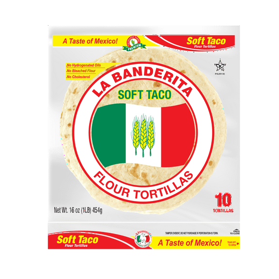 La Banderita Soft Taco Flour Tortillas, 16 oz, 10 Count
