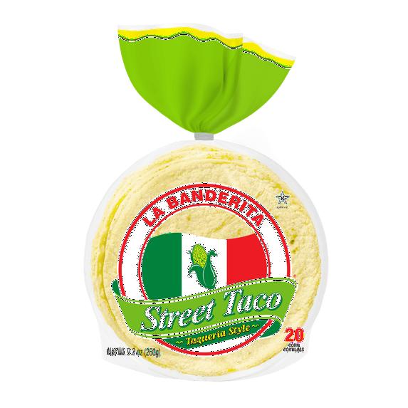 La Banderita® Street Taco | 4" Size Corn Tortillas | 9.2 oz.| 20 Count (Pack of 6)