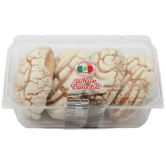 La Banderita Authentic Mexican Pastries Frosted Baked White Mexican Sweet Bread, 16 oz, 4 Count