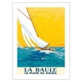 thumbnail image 1 of La Baule France - The Beach of the Sun (La Plage Du Soleil) - Vintage Railroad Travel Poster by Charles-Jean Hallo c.1931 - Fine Art Matte Paper Print (Unframed) 24x32in, 1 of 4