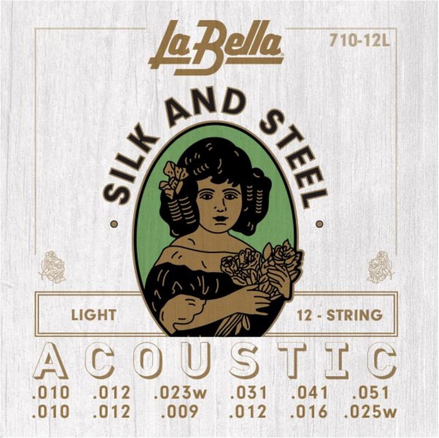 La Bella 720L-BE Tenor Banjo, Light, Ball-Ends 10-31