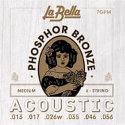 La Bella 7GP Phosphor Bronze 6-String Acoustic Guitar Strings Medium 13-56