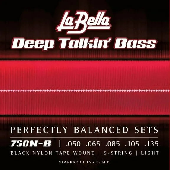 La Bella 760FS-TB Deep Talkin' Bass Stainless Steel Flat Wound- Standard Long Scale Through Body Bass Guitar String 45-105