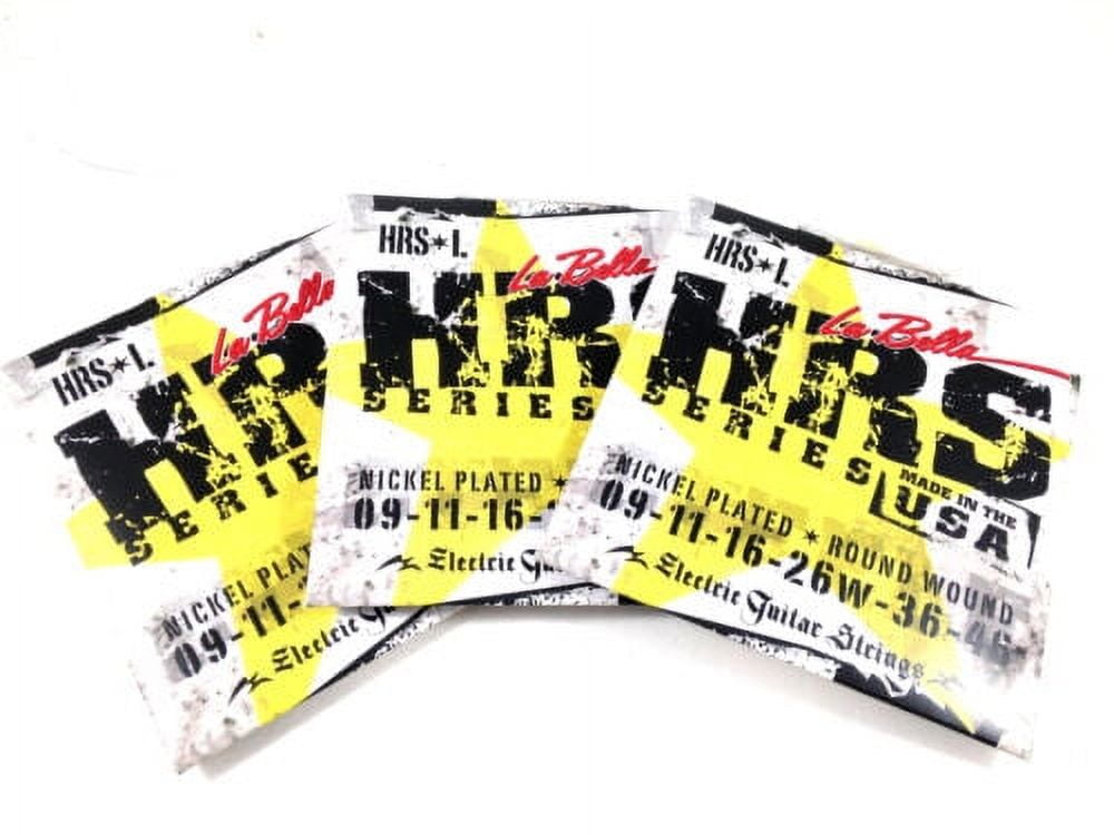 La Bella Guitar Strings - Electric * 3 Pack * Light HRS Series - 09-46 Nickel