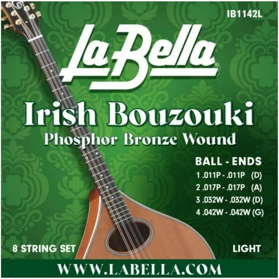 La Bella IB Irish Bouzouki 8-String Set Light (11 - 42)