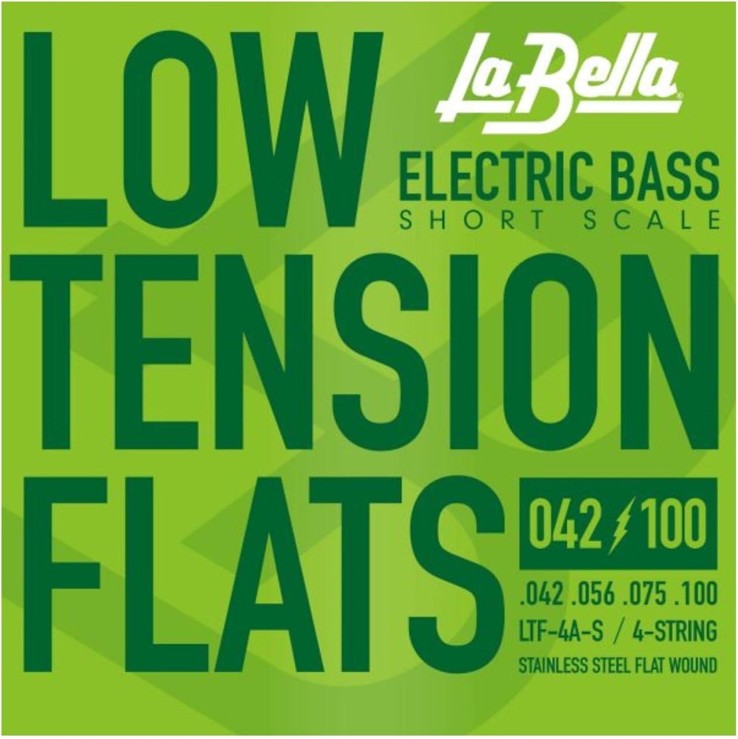 La Bella LTF-4A-S Low Tension Flexible Flats 4-String Set - Short-Scale