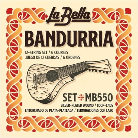 La Bella OU80A Oud String 12- String Set Arabic FF Tuning Plain Nylon Silver- Plated Wound 22-33
