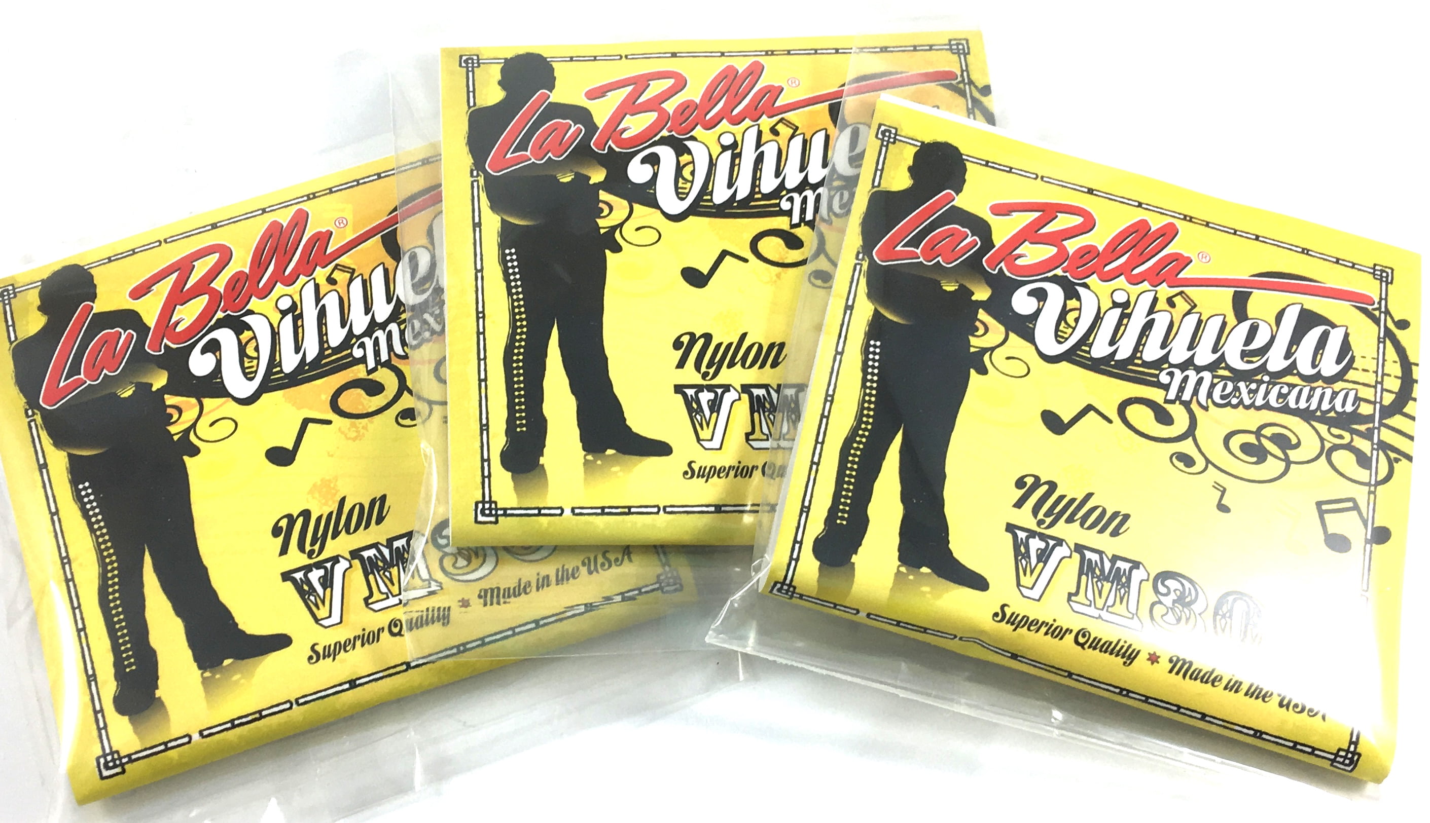La Bella Vihuela De Mexico Guitar Strings 3-Packs VM300