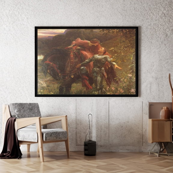 La Belle Dame Sans Merci Art Print Romanticism Illustration, Unframed Canvas 12x16in