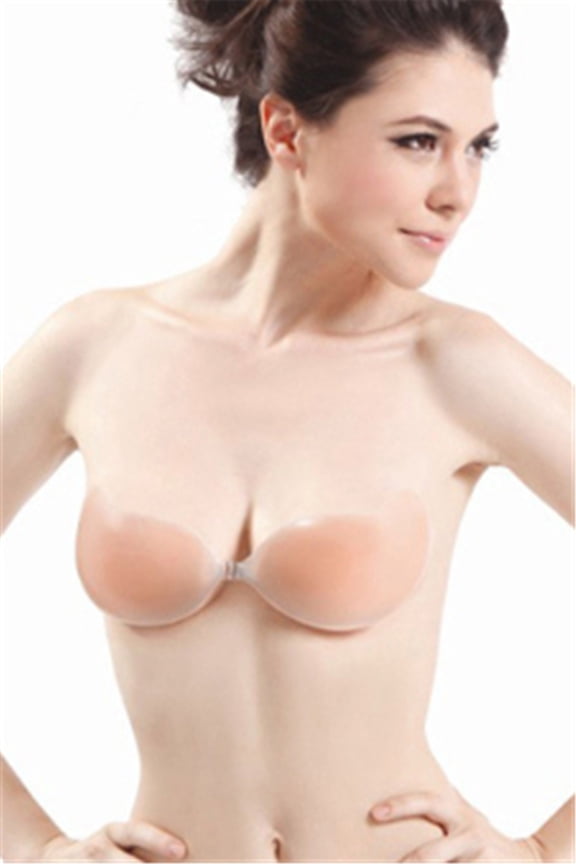 Adhesive Silicone Bra, Invisible Stick On Bras Strapless Backless Bra Reusable Gel Lift Pasties Push Up Bra Sticky Nude