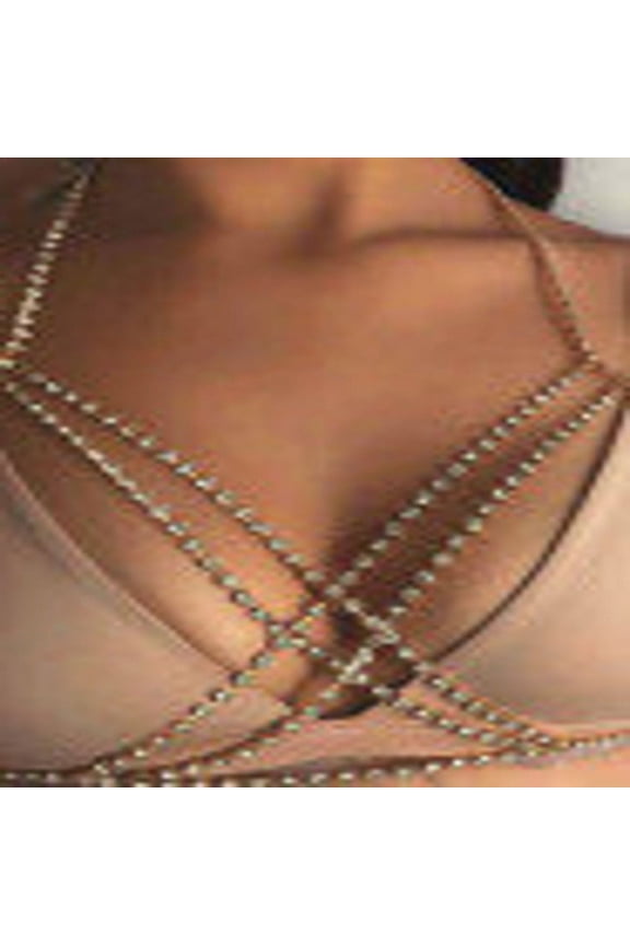 Golden Rhinestone Bra Body Chain, gifts for her, sister's gift, mom's gift, daughter's gift