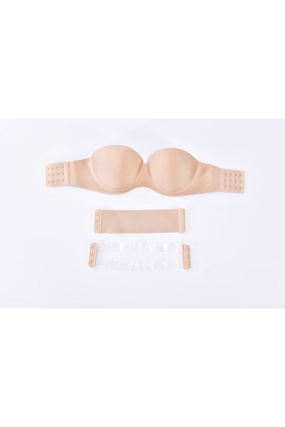 Invisible strap one piece double back strap | Women's Strapless Bra for Large Bust Beauty with Underwire Low Back