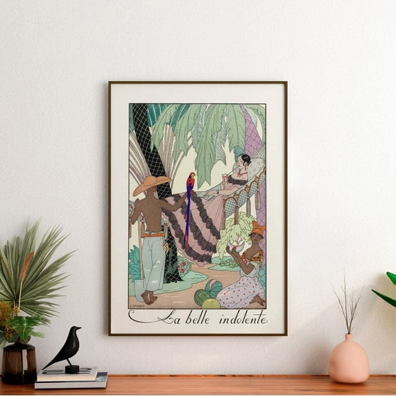 La Belle Indolente By George Barbier – Art Deco Fashion Illustration, 1920S Elegant Woman Poster, Giclee, Gallery Wrapped Wall Decor, Unframed Poster Size 24x36