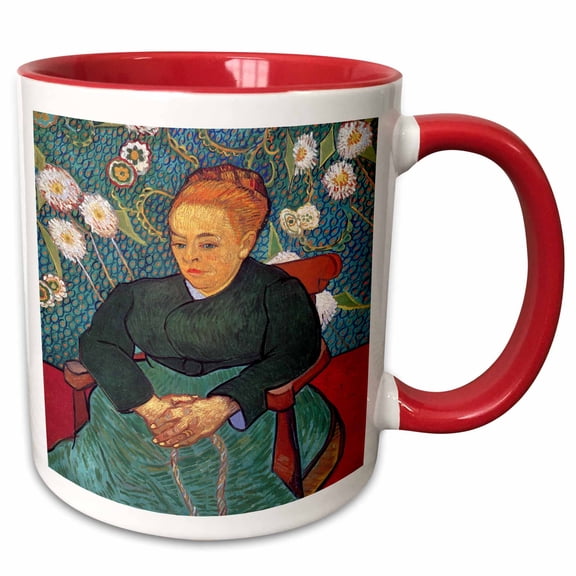 3drose, La Berceuse by Vincent Van Gogh, 11oz Two-tone Red Mug