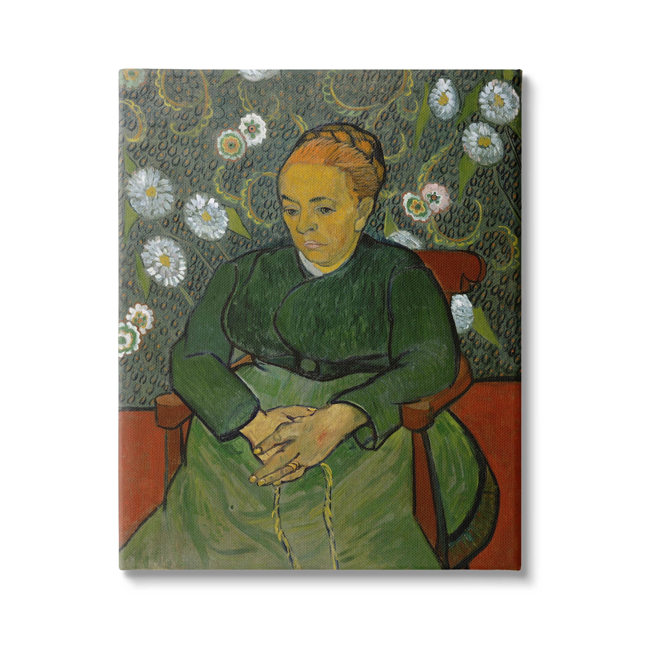 La Berceuse Portrait Madame Roulin Van Gogh Botanical & Floral Painting Gallery Wrapped Canvas Print Wall Art