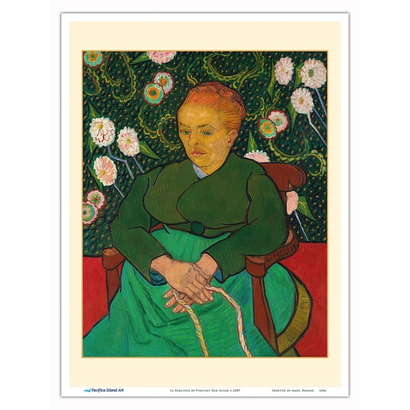 La Berceuse (Woman Rocking a Cradle) - Portrait of Augustine-Alix Pellicot Roulin - From an Original Color Painting by Vincent Van Gogh c.1889 - Master Art Print (Unframed) 9in x 12in