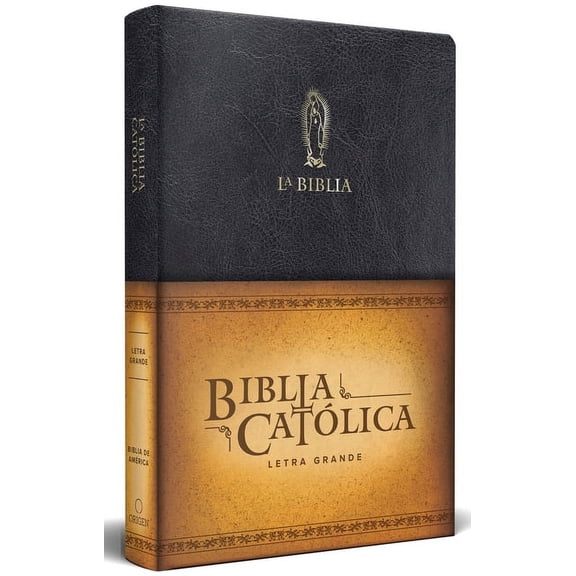 La Biblia Catlica: Tamao Grande, Edicin Letra Grande Piel Negra, Con Virgen de Guadalupe / Catholic Leather Bible. La, (Hardcover)