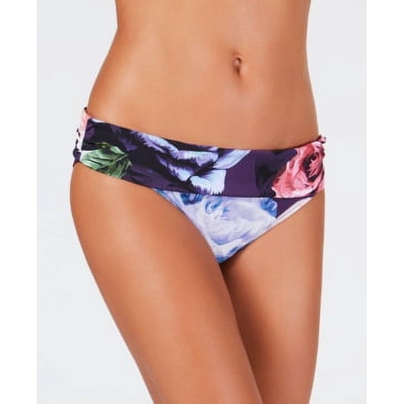 La Blanca Women's Bloom Field Printed Bikini Swim Bottom Swimsuit (14, Plum)