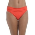 thumbnail image 1 of La Blanca RED Island Goddess Shirred Band Hipster Swim Bottom, US 14, 1 of 2