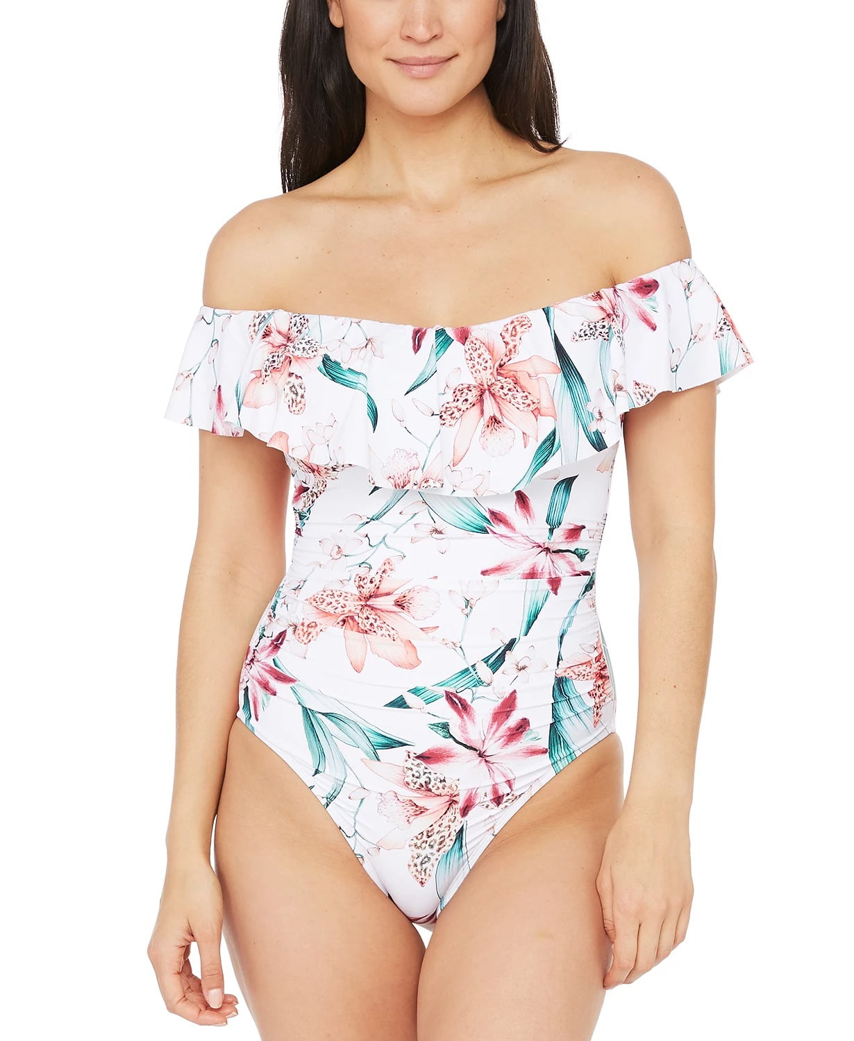 Snap To It! Over The Shoulder One-Piece Swimsuit
