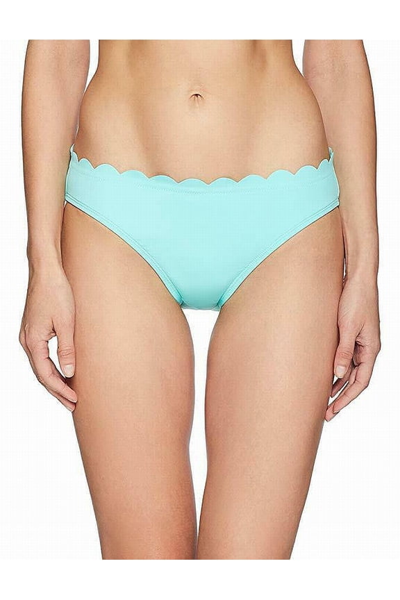 Women's Island Goddess Scallop Edge Hipster Bikini Swimsuit Bottom Swimwear, Seafoam, 6