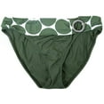 thumbnail image 1 of La Blanca Women's Polka Dot Waist with Silver Detail Green Bikini Swim Bottom, 1 of 1