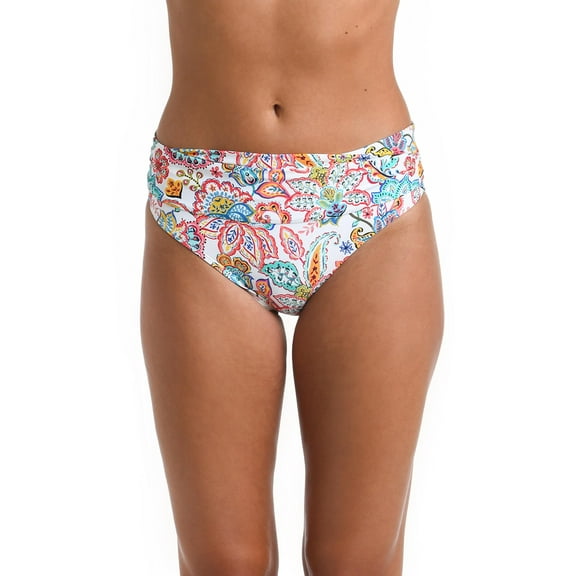 La Blanca Women's Shirred Band Hipster Swimsuit Bottom, Multi//Gypsy Soul, 4