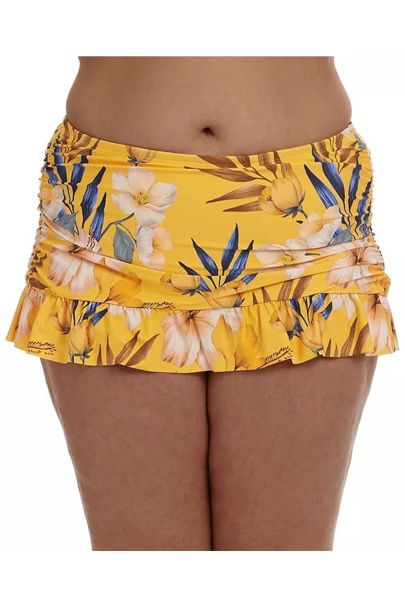 Womens Belle Ruffle Skirted Bikini Bottoms;22W