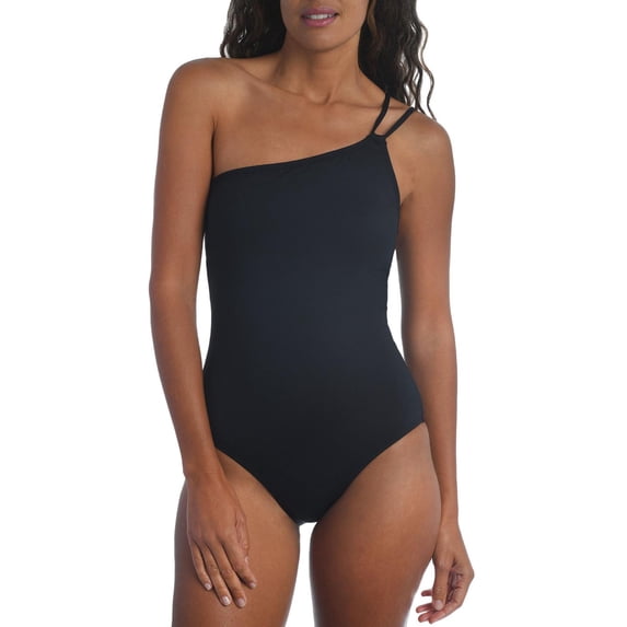 La Blanca Womens One Shoulder Tummy Control One-Piece Swimsuit