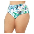 thumbnail image 1 of La Blanca Womens Plus Tropical Print High Waist Swim Bottom Separates White 18W, 1 of 2