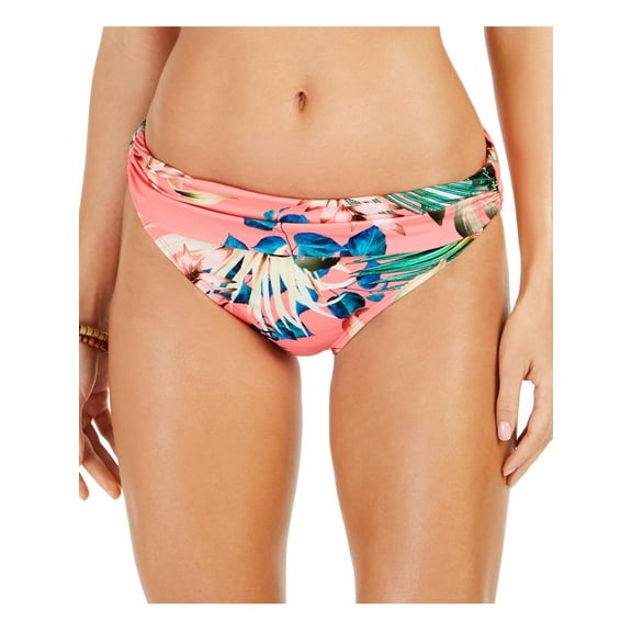 La Blanca Womens Tropical Rain Fold-Over Bikini Swim Bottom Separates Pink 8