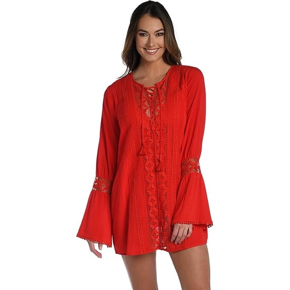 La Blanca Womens Tunic Swimsuit Cover Up Swimwear Cover Up