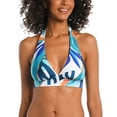 thumbnail image 1 of La Blanca womens  Coastal Palms Banded Halter Top, 8, 1 of 2