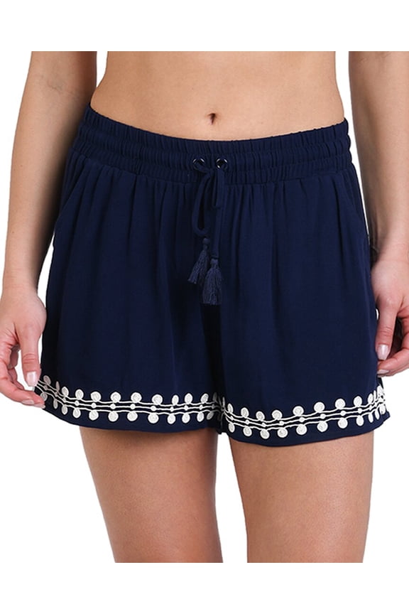 womens Coverup Short, l, Blue