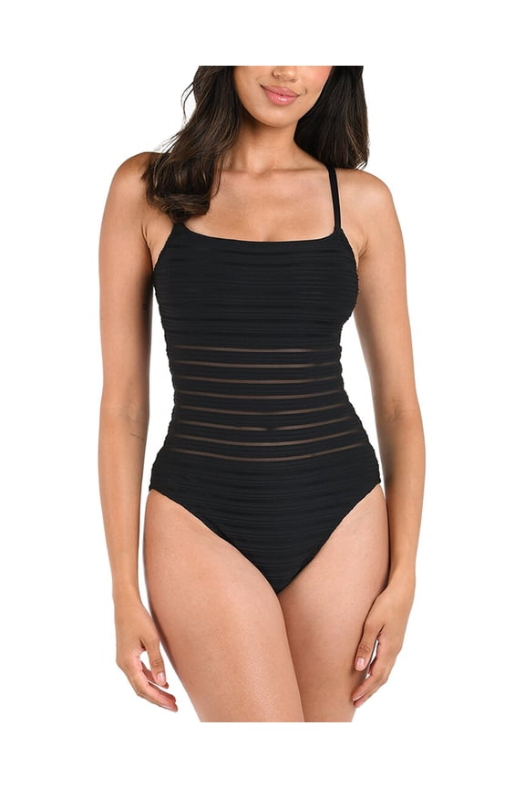 womens One-Piece, 4, Black