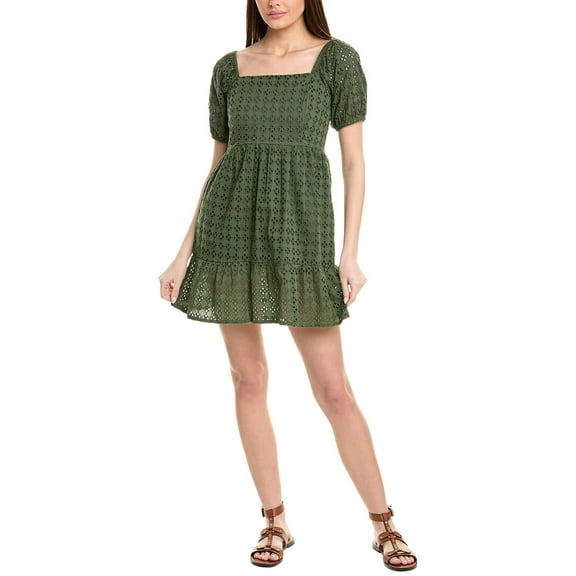 La Blanca womens  Square Neck Dress, xs, Green
